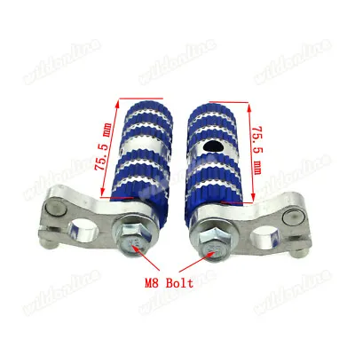 Footrest Blue Aluminum Racing Foot Rest Pegs For 47cc 49cc Mini Moto Pocket Bike • $16.95