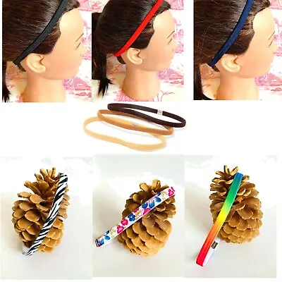 Elasticated Sport Headband Elastic Hairband Band Unisex Hair Bandeau Men Women • £2.17