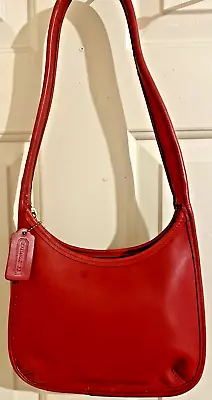 Vintage Coach RED Ergo Mini 9020 Leather Shoulder Bag Rare-USA • $133.50