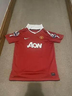 £35 • Buy Nike Manchester United Home  Shirt 2010/2011 - X Large Boys. With Nani 17.