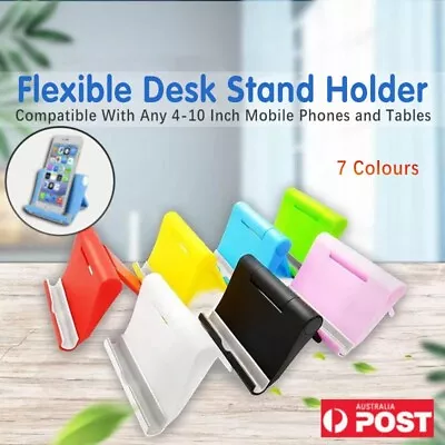 Universal Desk Stand Mobile Phone Stand Holder For Tablet IPad IPhone Samsung AU • $6.29