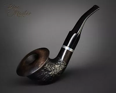 HAND MADE WOODEN TOBACCO SMOKING PIPE No. 66   Calabash   Rustic Black Pear      • £24.99