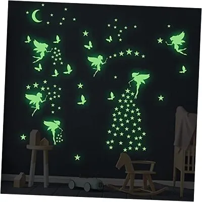 Glow In The Dark Fairy Stickers For Wall Decals Stars And Moon Glowing  • $14.84