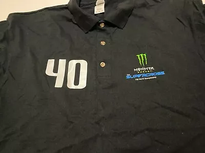 AMA Monster Energy Supercross FIM Championship Track Crew Polo Shirt XL 40 NEW • $38.99