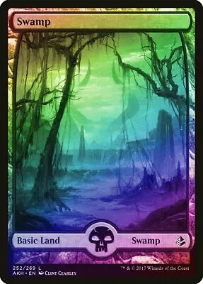 Swamp (252) FOIL Amonkhet NM Basic Land Extended / Full Art MTG CARD ABUGames • $4.59