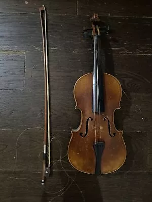 Vintage Copy Of Antonius Stradivarius Violin 24  For Parts Or Repair Geremy  • $66