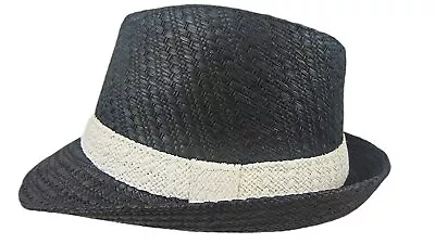 Dobbs Mini Black Straw Hat Fedora Size S/M • $69.99