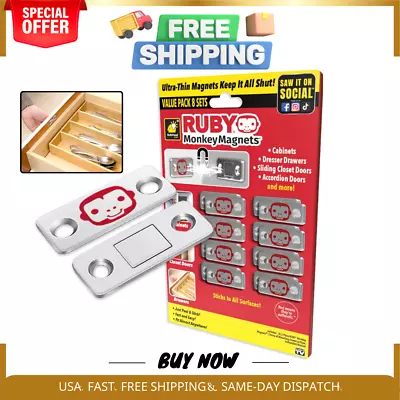 RUBY Monkey Magnets Ultra-Thin Magnetic Plates Keep It All Shut AS-SEEN-ON-TV • $14.26