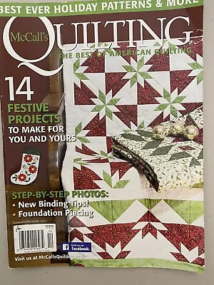$5.91 • Buy McCalls Quilting Nov/Dec 2016 Best Ever Holiday Patterns 