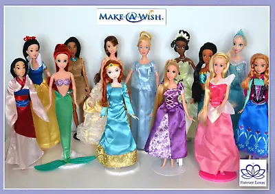 Disney Princess Doll Ariel Elsa Anna Rapunzel Tiana Jasmine Pocahontas Mulan Sno • £7.50