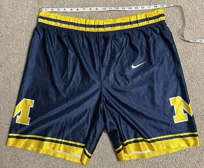 Vintage Nike Michigan Wolverines Fab Five Basketball Shorts Made In USA Mens Xl • $69