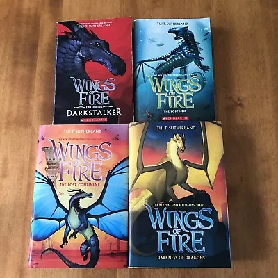 Lot Of 4 WINGS OF FIRE Series Book Lot By Tui Sutherland PB & HC LIKE NEW • $14.99