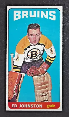 1964 Topps #21 Ed Johnston Vintage Boston Bruins NHL Hockey Tall Boy 1964-65 • $32.95