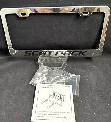 Dodge Scat Pack Chrome Mirror Stainless Plate Frame Hardware Challenger Charger • $19.50