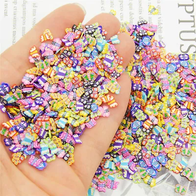 1000PCS Assorted Polymer Clay Cane Slices For Charms Phones Nail Arts Slime • $3.99