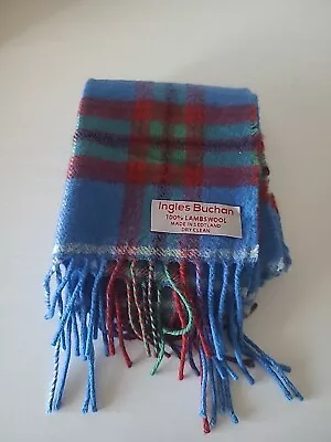 LAMONT - Ingles Buchan Tartan Scarf Made In Scotland 100% Lambswool Clan • £9.99