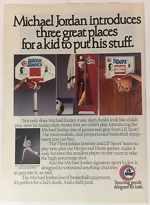 Michael Jordan Lil’ Sports 1988 Vintage Print Ad 8x11 Inches Wall Decor • $8.95