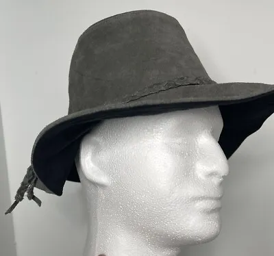 Minnetonka Mens Genuine Suede Leather Boonie Hat 9751 Foldable Size Small VTG • $19.95