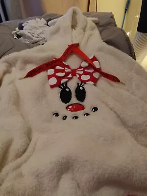 Loungefly Disney Holiday Minnie Sherpa Hoodie Sweatshirt With Mouse Ears L-Large • $5