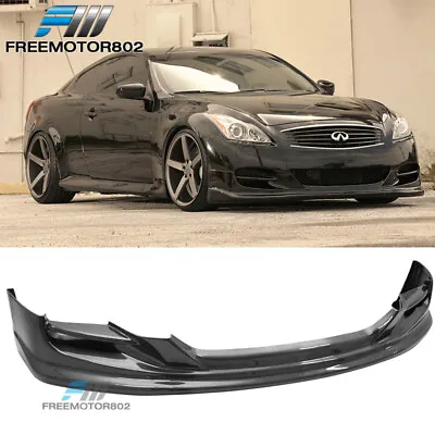 Fits 08-14 Infiniti G37 Coupe Q60 Front Bumper Lip TS Style Unpainted Black PU • $284.99