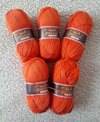 STYLECRAFT 520g SPICE ORANGE PREMIUM DK Knitting Wool Yarn Crochet Bundle • £12.99