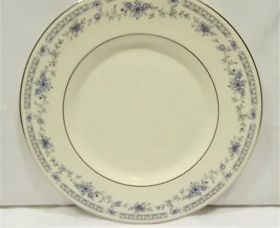 Minton Bone China England Bellemeade Salad Plate X1 Blue Floral Platinum Ring • $23.99