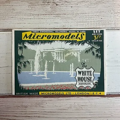 Micromodels Card Kit The White House Washington D.C SET ARC XXIII • £7.19