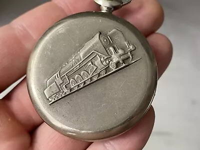 Vintage Pocket Watch Molnija Locomotive Mechanical Soviet Men's • $28