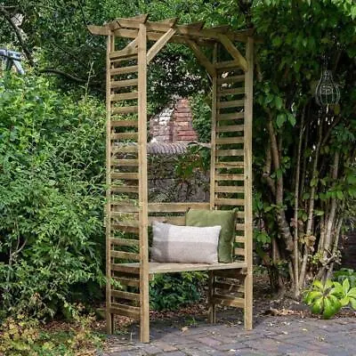 Arbour Seat Arch Bench Wooden Garden Palma Seating • £176.99