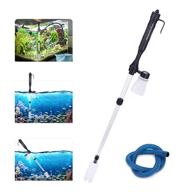 $11.99 • Buy Electric Aquarium Fish Tank Siphon Pump Vacuum Cleaner Water Filter Changer Pipe