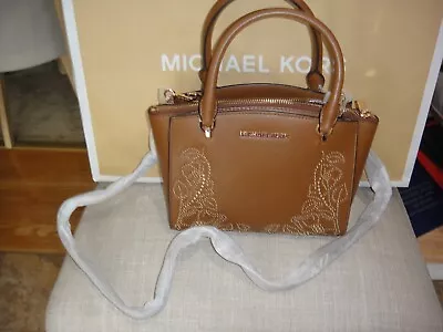 New With Tag Michael Kors ELLIS Luggage Small Conv. Satchel Bag. MFSRP $348.00 • $199.99