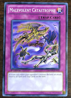 Malevolent Catastrophe SDMA-EN035 Yugioh! TRAP From Marik Deck 1st Ed NM X1 • $0.99