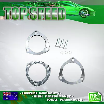 General Purpose 2.5  63mm Stainless Steel 3 Bolt Gasket Exhaust Flange Plate Kit • $95