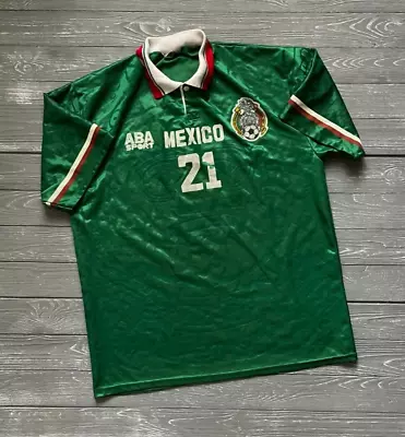 Mexico Home Aztec Shirt 1996/1998 Replica Vintage Jersey Size XL • £47.44