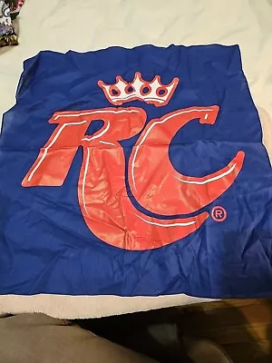 RARE VINTAGE RC COLA BANDANA 100% Cotton Blue Red 21  X 21  Crown Logo Advertise • $9.99