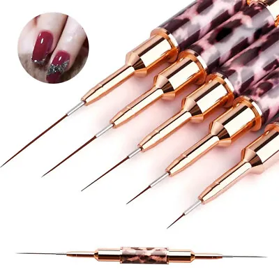 14 Sizes Nail Art Brush Nail Liner Brush Metal Handle Stripe Painting Brush • $4.39