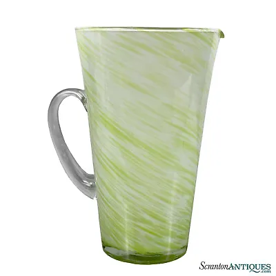 Mid-Century Italian Murano Green Art Glass Ewer Pitcher • $160