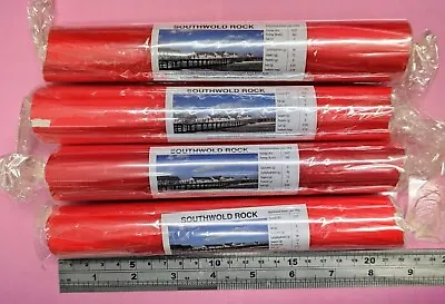 FOUR MEGA Sticks Of Traditional Seaside Rock - Pink Mint - Made In Blackpool • £10.99