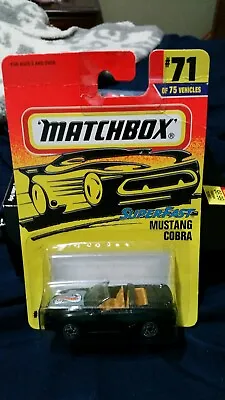 Vintage Matchbox 1997 Superfast MUSTANG COBRA #71 Black-Free Shipping • $8