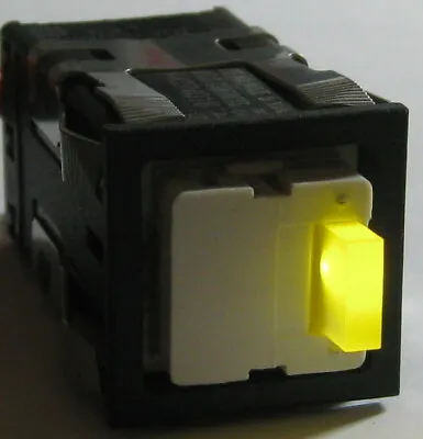 Honeywell AML 20 Yellow LED Push ON/OFF SPDT Micro Switch - 125 V AC/DC - 100 MA • $15.95