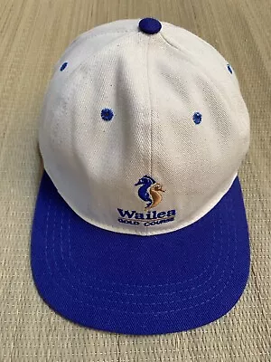 Vintage Hawaii Wailea Gold Course Snapback Golf Off White Blue Cap • $28.50