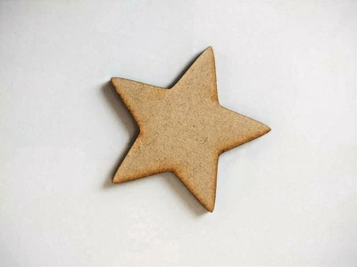 £2.10 • Buy Wooden Star Shape MDF Craft Shapes, Blank, Scrapbook, Decoration Embellishments.