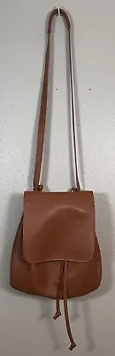 Vera Pelle Dual Crossbody Bag Backpack Brown Leather Purse • $20