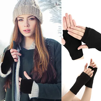 £4.59 • Buy Women Lady Protection Arm Warmer Long Fingerless Stretchy Gloves Sleeves Mittens