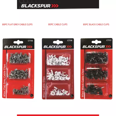 £2.99 • Buy Round Wall Cable Clips Wire Straps 6mm 8mm 10mm With Fixing Nails
