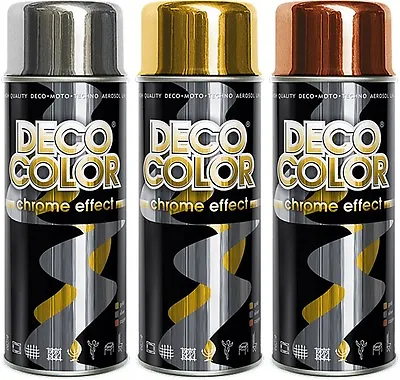 Deco Color Chrome Effect Spray Decorative Art Decor Mirror Effect Metallic Paint • £10.49