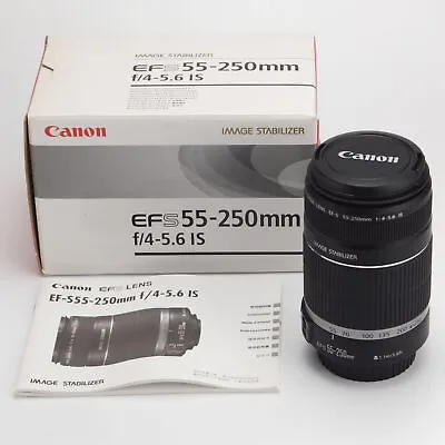 Canon Single-lens Reflex Camera EF-S 55-250mm F4-5.6 IS  2044B001 • $172.87