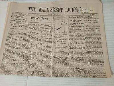 $15.95 • Buy Wall Street Journal Pacific Coast Edition Issues January 5 7 10 12 13 1977