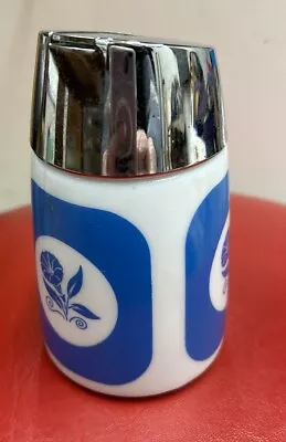 Vintage Santa Barbara Blue & White Milk Glass Sugar Dispenser Made In USA Rare • $29.90