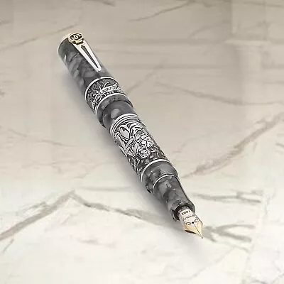 Marlen La Pietà Fountain Pen | Limited Edition | Sterling Silver -Italian Resin • $1249